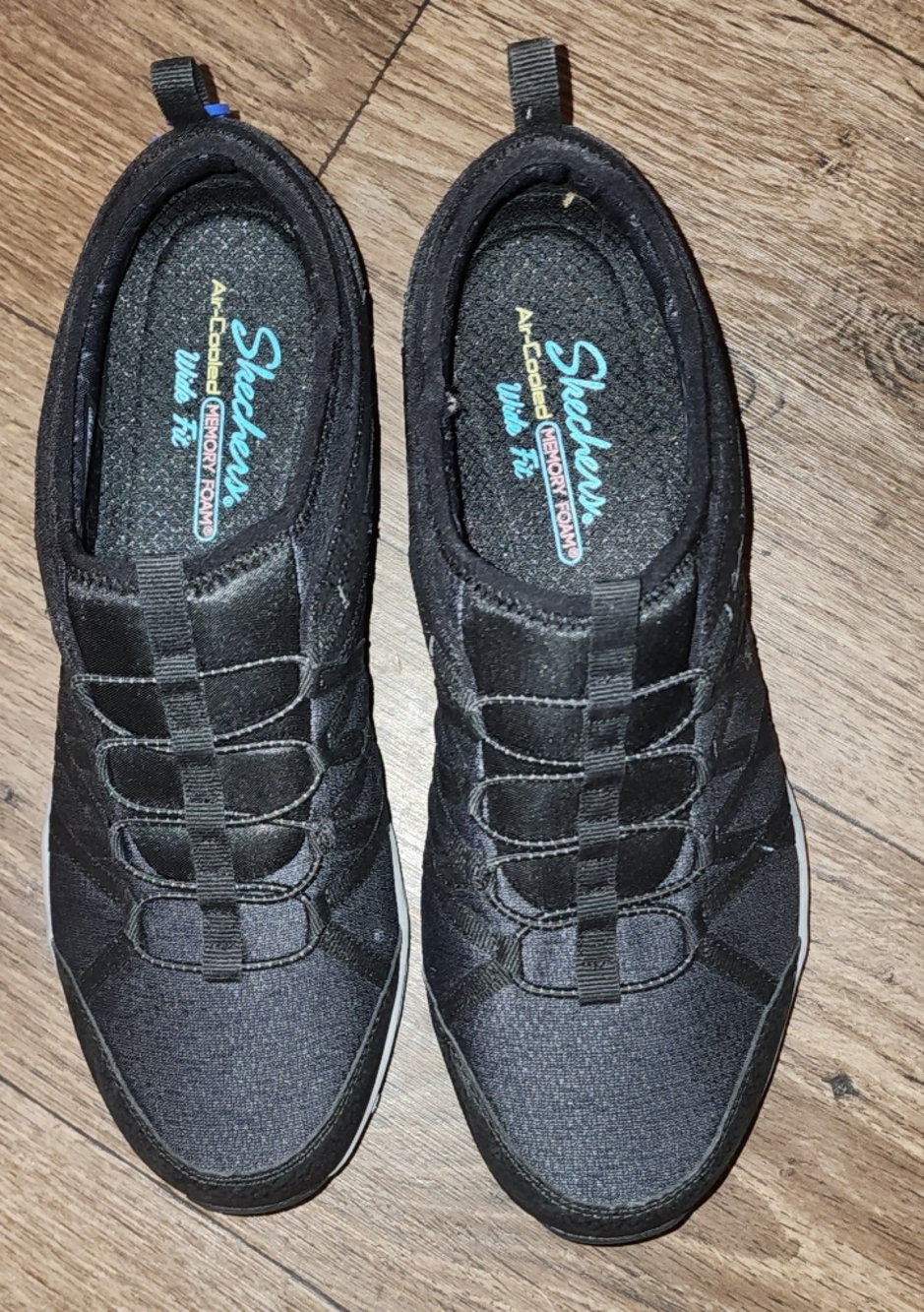 Skechers Black Slip-On Air Cooled Memory Foam Sneakers 11W